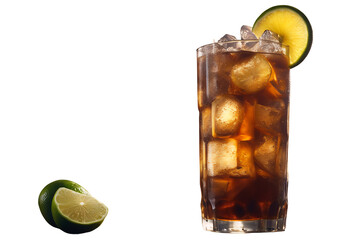alcohol longdrink alcoholic tea lime libre beverage long cool strong fresh drink cola glass wooden bar table cocktail brown background iced rum drinks glasses dark island ice refreshment cuba cold