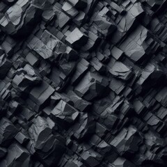 Close-up view of a dark gray or black rock face.
