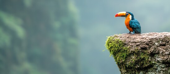 Obraz premium Toucan Cliff Rainforest Vista