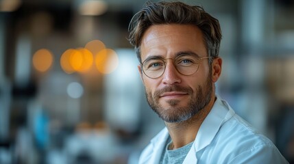 Female Doctor Reading Positive Lab Results on Tablet in Modern Office Setting