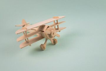 wooden toy airplane