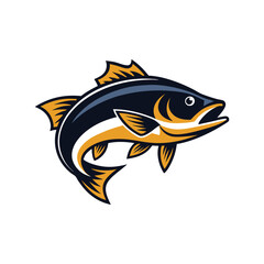 Salmon fish on a white background