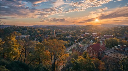 Historic johnson hall administrative building at the university of oregon with classic architecture and lush greenery in eugene, usa