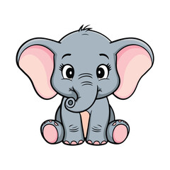 Fototapeta premium Happy little elephant