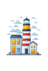 Office Decoration Icon Vector Lighthouse Business Commercial Element
