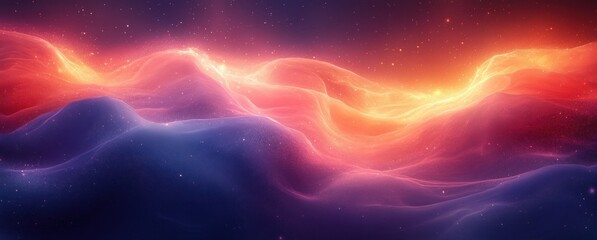 Abstract Gradient Background Featuring Purple to Orange Hues Soft Lighting Dreamy Texture Design with Copy Space