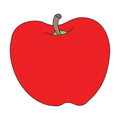 Vector illustration a apple fruit