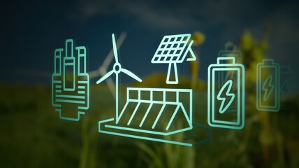 Fototapeta premium Green Energy: Sustainable Power Sources for a Brighter Future