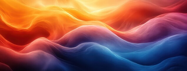 Obraz premium Abstract Gradient Background Teal Orange Wave Noise Texture Design Poster Cover Wallpaper