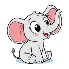 A cute adorable baby eephant 