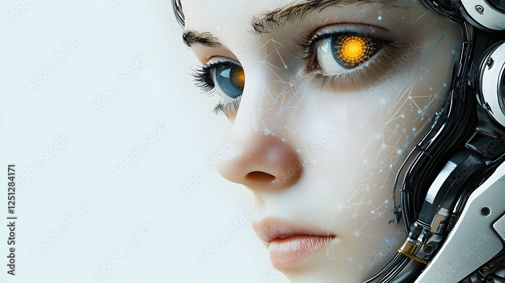 Poster close up view of an intelligence system utilizing advanced deep learning techniques to generate stri