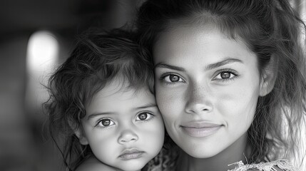 a tender moment captured as a mother holds her child close in a loving embrace, exemplifying family affection.