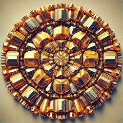 This image depicts a close-up sight of an array of large, prismatic crystals or shards of glass that have been inspected from an overhead perspective. 
