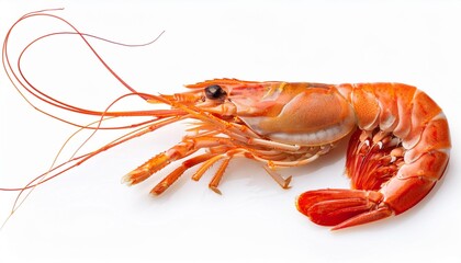 crayfish on a white background