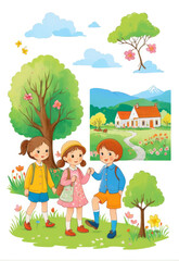 Spring Simple Drawing Spring Outing Spring Outing Collection