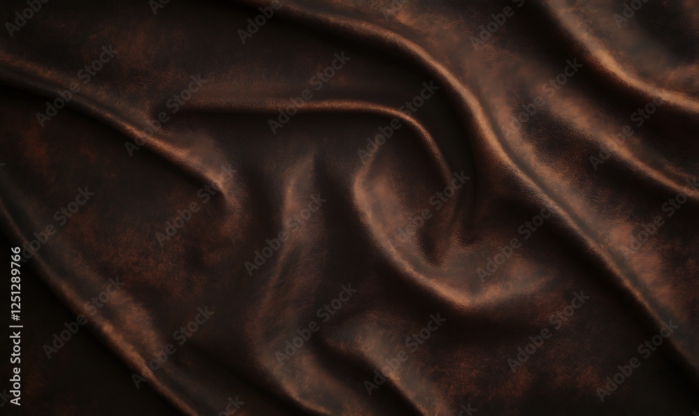 Poster close-up image of weathered leather showcasing deep cracks and texture details.