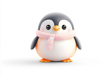 Obraz premium P An adorable icon of a chubby penguin with a