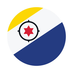 Flag of Caribisch Nederland. Caribisch Nederland circle flag logo icon computer vector illustration design