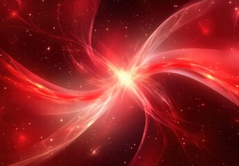Fototapeta premium Abstract background with red space nebula
