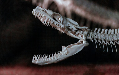 skeleton of a boa snake