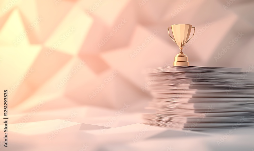 Poster A conceptual image depicting business success indicators, featuring elements of achievement and strategy.