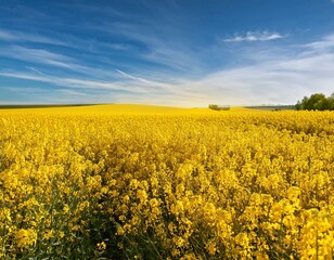 菜の花畑と青空