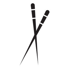 Asian wooden chopstick isolated. japanese bamboo stick.