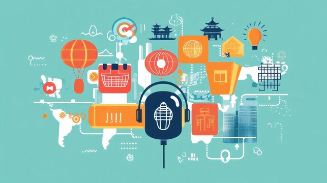 Global Communication Technology Concept Illustration