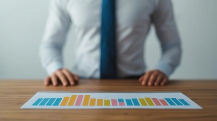 marketing research strategy preferences. Business leader presenting a marketing strategy driven by customer preference charts, data presentation, actionable insights