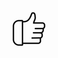Thumbs up like icon vector sign