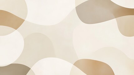 Abstract Beige and Brown Organic Shapes Design
