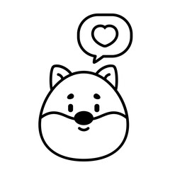 Dog love illustration