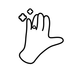 Obraz premium Wedding ring with hand illustration