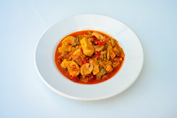 Sauteed chicken with carrots and peas ( Turkish ; Tavuk Sote ) Kori soslu, Kremali Mantarli,...