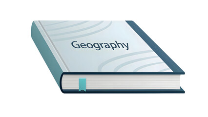 Geography study guide educational resource book cover design digital environment close-up view enhancing learning and knowledge acquisition