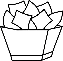 Crispy Chips Outline Vector – Fun Snack Design for Modern Branding