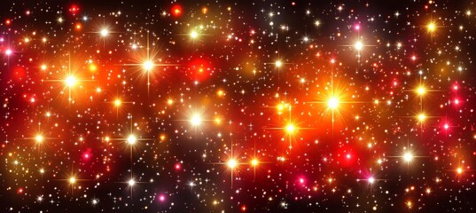 Obraz premium Cosmic Explosion, Sparkling Lights And Stardust A Vibrant Celestial Tapestry of Starry Sky