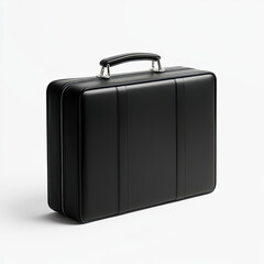 Elegant black briefcase with sleek design and sturdy handle