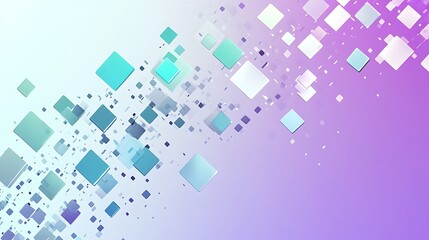 Abstract image of floating pastel squares forming a pattern