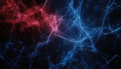 Fototapeta premium A blue and red background with a lot of lines