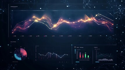Futuristic business dashboard image featuring interactive design elements for modern enterprises.