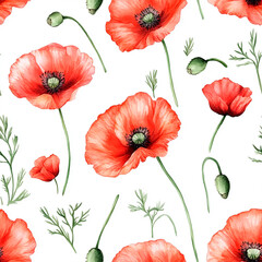 Obraz premium seamless watercolor floral abstract colorful wallpaper 