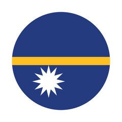 Flag of Nauru. Nauru circle flag logo icon computer vector illustration design