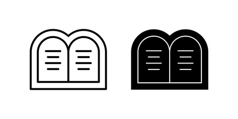 ten commandments Icon set. Symbol isolated white background. vector illustration. color editable.
