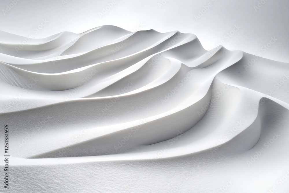 Poster intricate curves of white sand create a dynamic pattern in an abstract setting during soft natural l