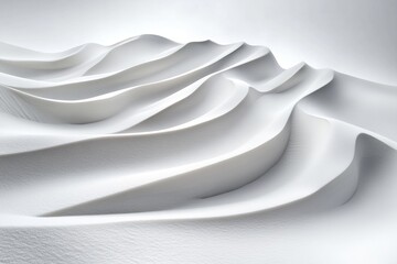 Obraz premium Intricate curves of white sand create a dynamic pattern in an abstract setting during soft natural light