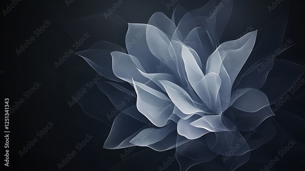Poster a vibrant geometric fusion of floral shapes in a captivating design suitable for artistic projects.