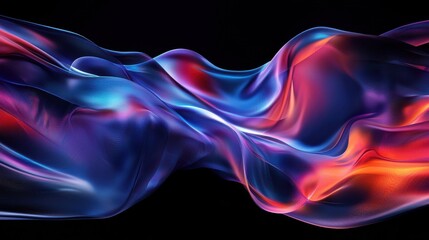 Colorful abstract background with motion blur on a black backdrop creating vibrant energy effect