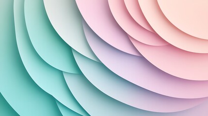 Abstract Pastel Circles Overlapping Design