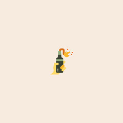 Molotov Cocktail icon flat vector design. 